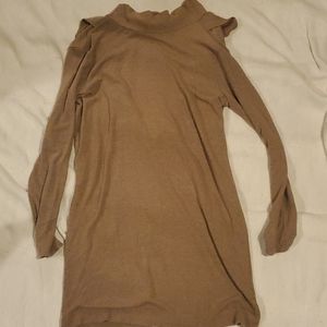 Open back light sweater dress